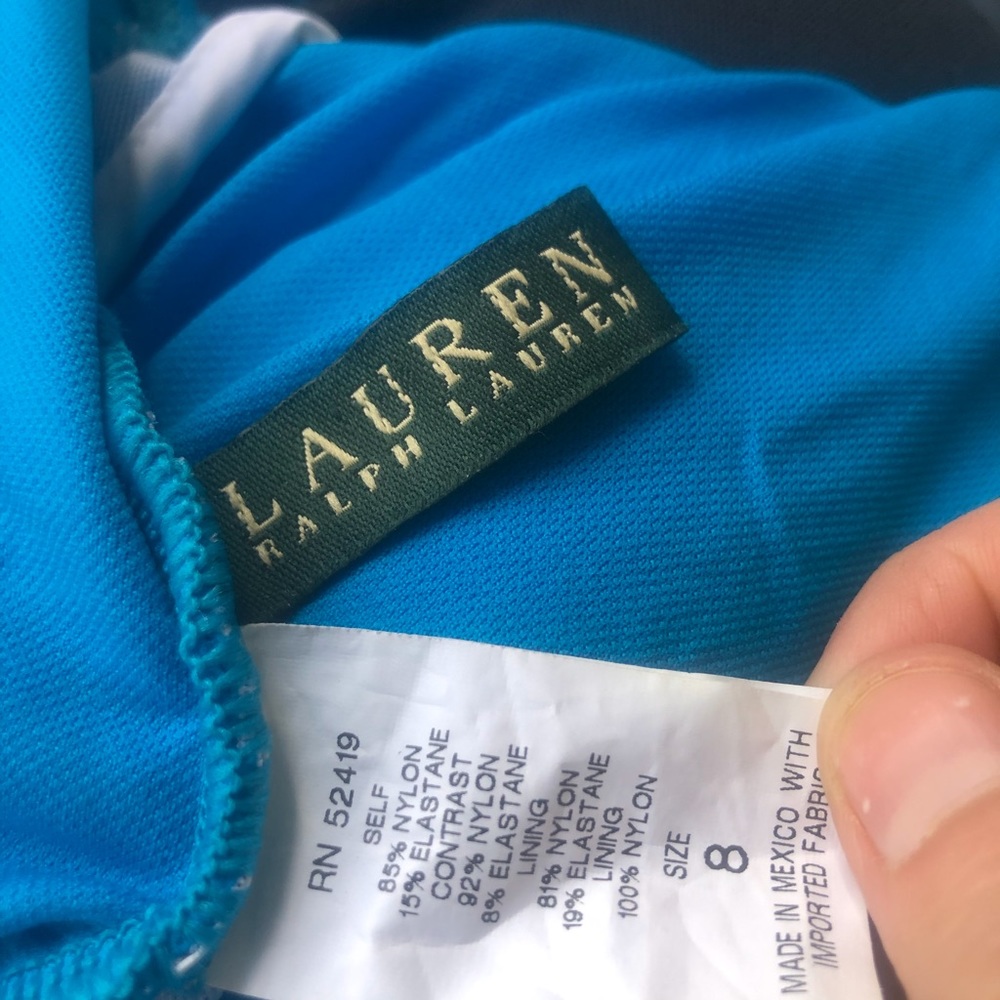 EUC Blue Lauren Ralp Lauren Bathing Suit - Picture 3 of 3